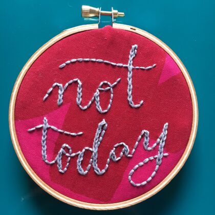Back off, Satan Embroidery